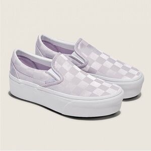 Vans Classic Slip-On Stackform
Checkerboard Shoe Women 8.0 US
